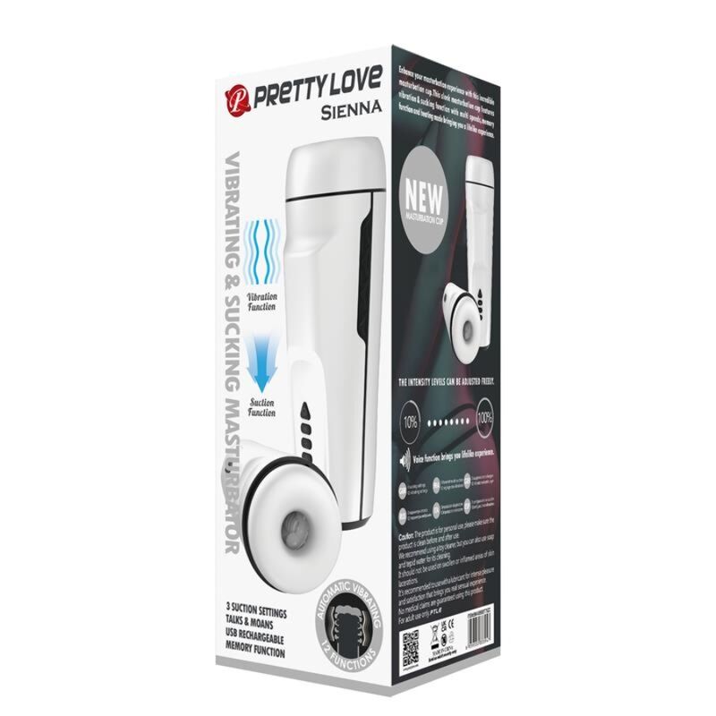 PRETTY LOVE - SIENNA MASTURBATORE MASCHILE VIBRANTE CON VOCE E ASPIRAZIONE