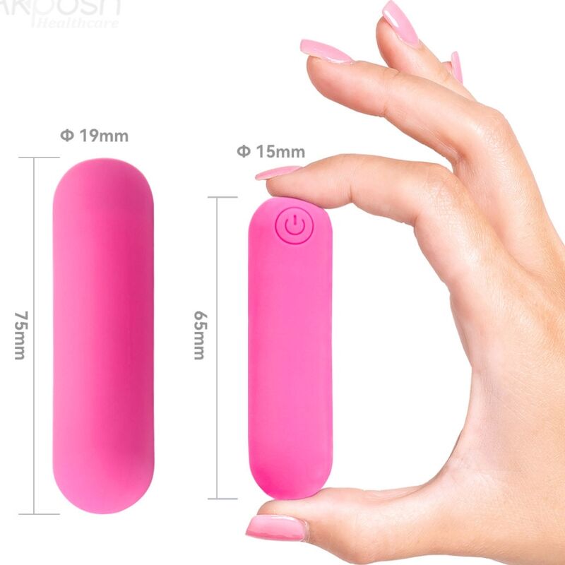ARMONY - SPLASH HAHA VIBRATORE BULLET IN SILICONE 10 VIBRAZIONI 75 X 19 CM ROSA