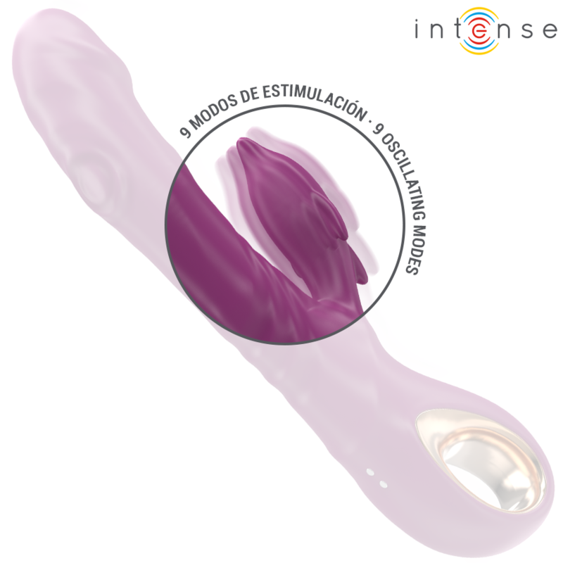 INTENSE - VIBRATORE MULTIFUNZIONE HALLE CON LINGUA STIMOLANTE A DELFINO VIOLA