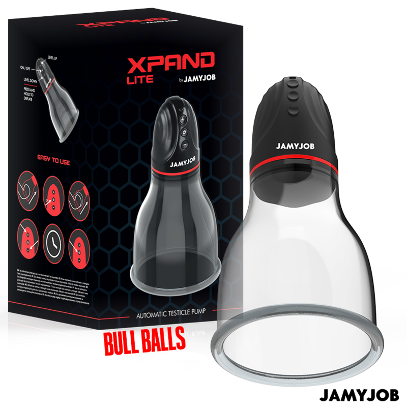JAMYJOB - POMPA AUTOMATICA PER TESTICOLI XPAND LITE 3 LIVELLI DI ASPIRAZIONE GRIGIA
