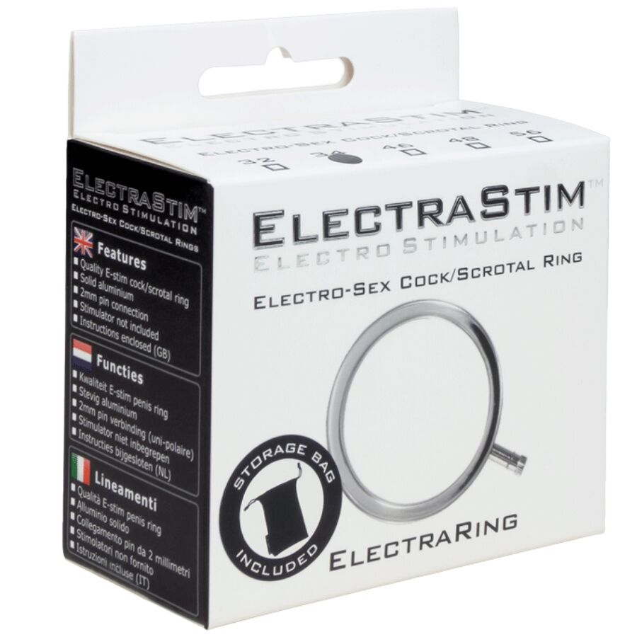 ELECTRASTIM - ANELLO PER PENE IN METALLO ELECTRARINGS 34 MM