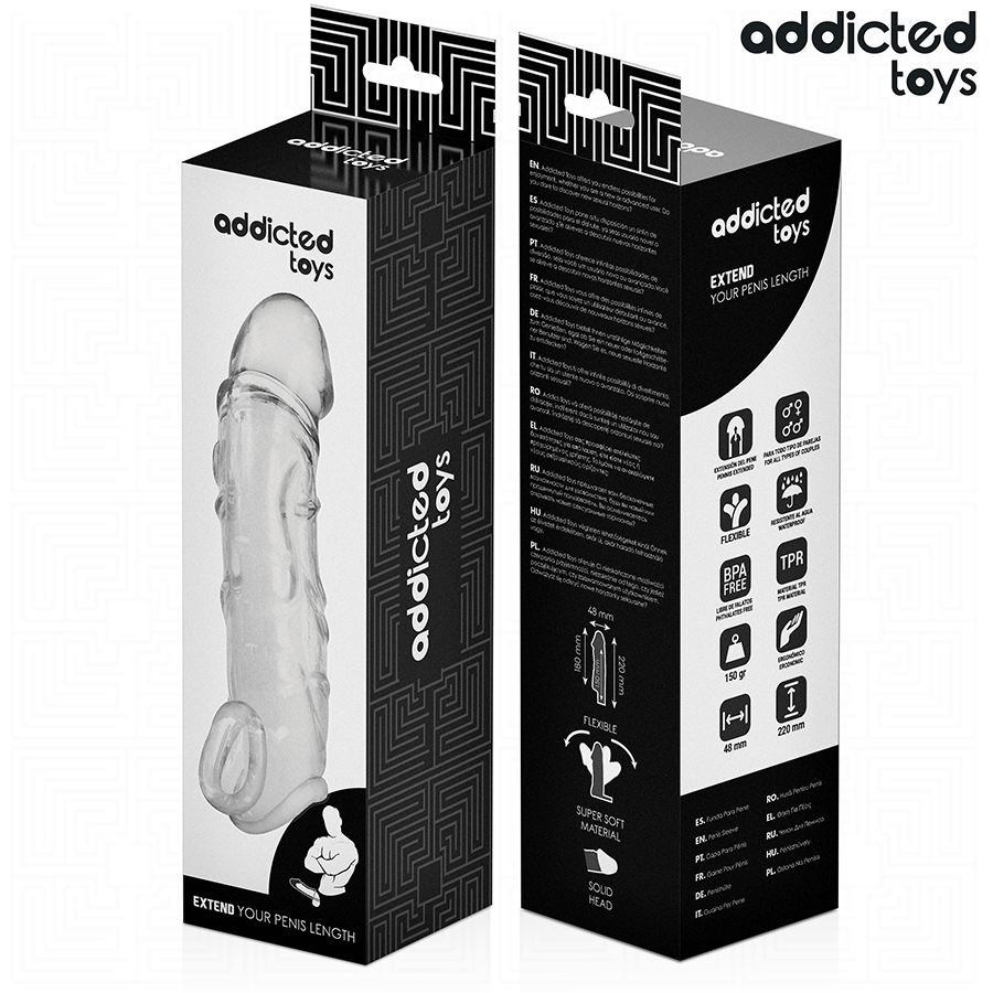 ADDICTED TOYS - ESTENSIONE PENE TRASPARENTE 27 CM