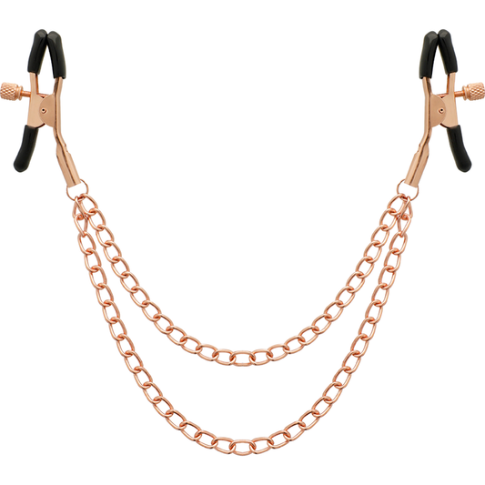 COQUETTE CHIC DESIRE - CLIPS PER CAPEZZOLI IN METALLO FANTASIA CON CATENA