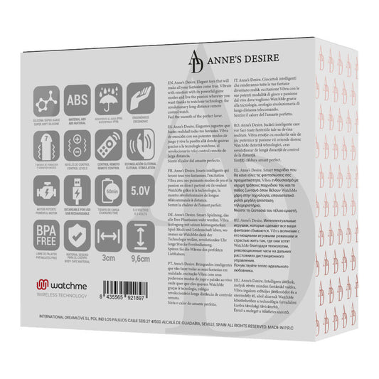 ANNE'S DESIRE - PANTY PLEASURE TECNOLOG A WATCHME NERO/ORO