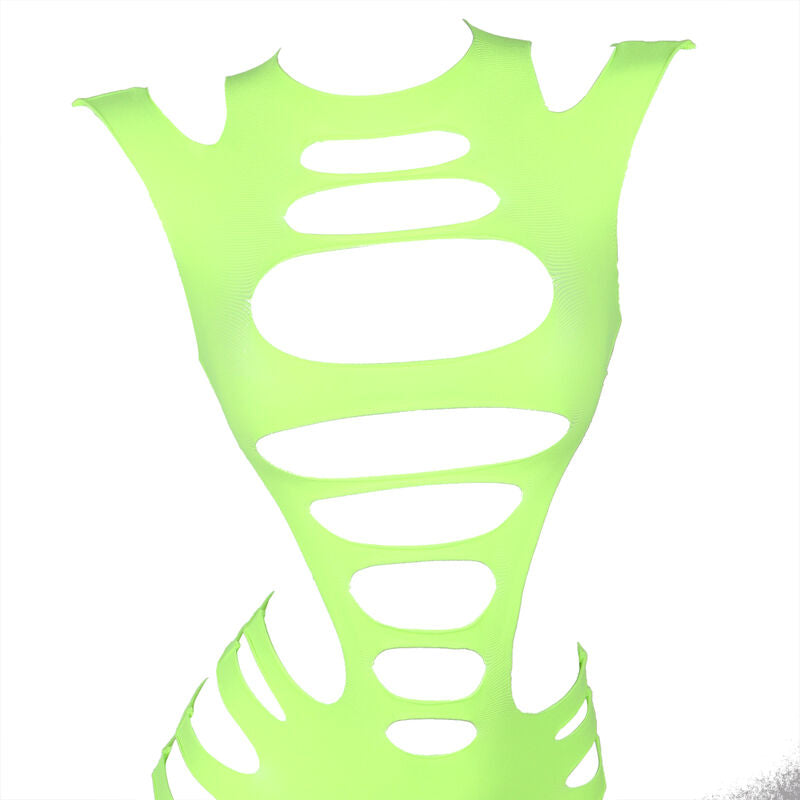 SUBBLIME - 952280 VESTITO ELASTICO A RETE MANICA LUNGA VERDE TAGLIA UNICA