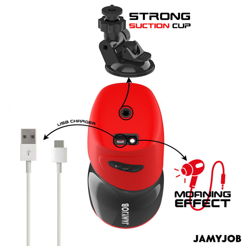 JAMYJOB - MASTURBATORE VAGINALE AUTOMATICO XPEED 5 MODALITÀ DI SPINTA ED EFFETTO SONORO