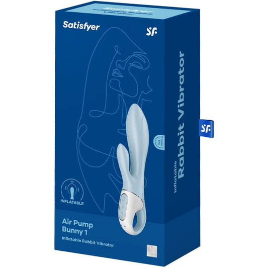 SATISFYER - AIR PUMP BUNNY 1 VIBRATORE GONFIABILE CONIGLIO BLU