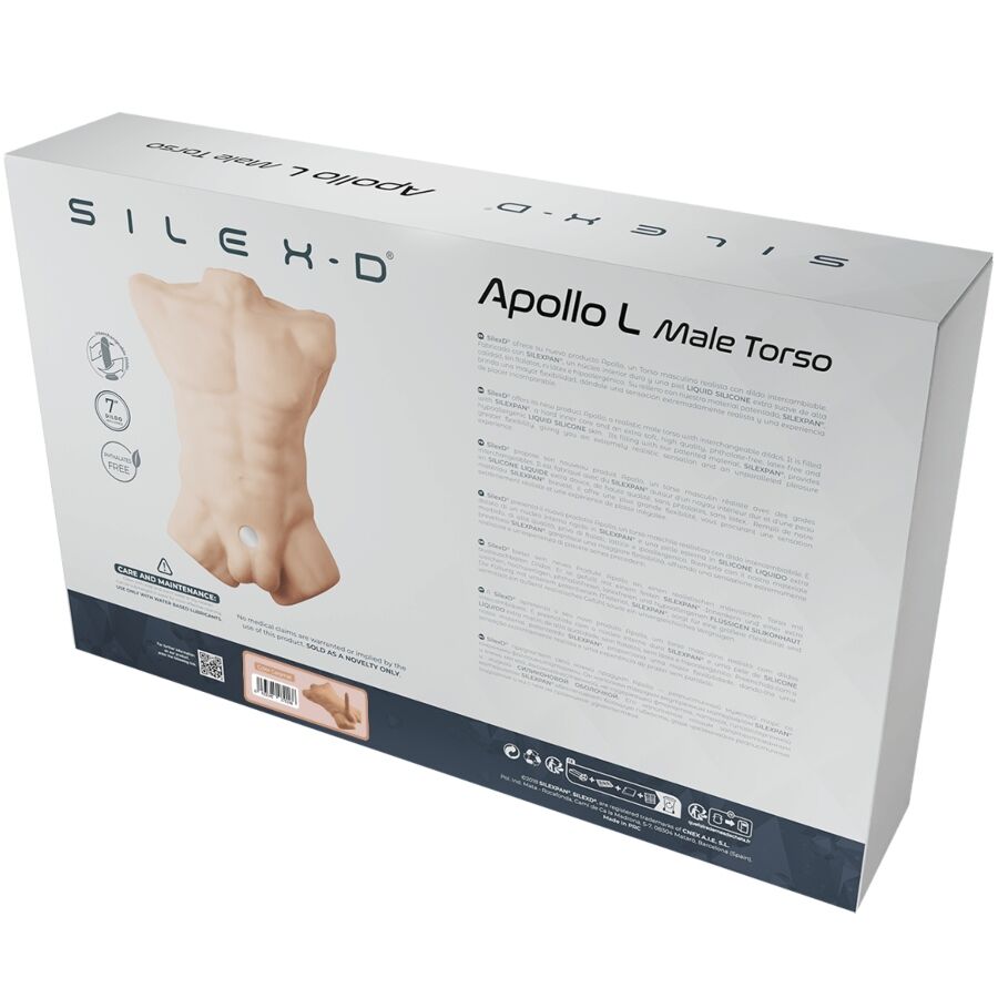SILEXD - APOLLO L TORSO MASCHILE REALISTICO CARAMELLO