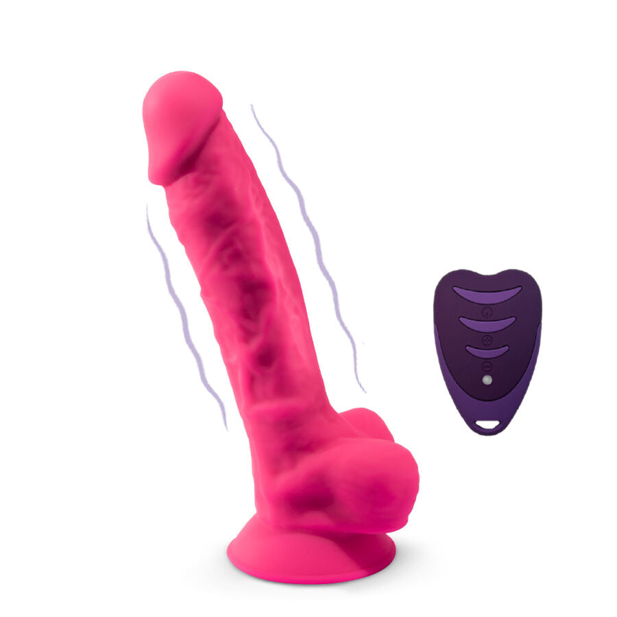 SILEXD - MODELLO PENE REALISTICO 18 VIBRAZIONE ROSA + TELECOMANDO LRS