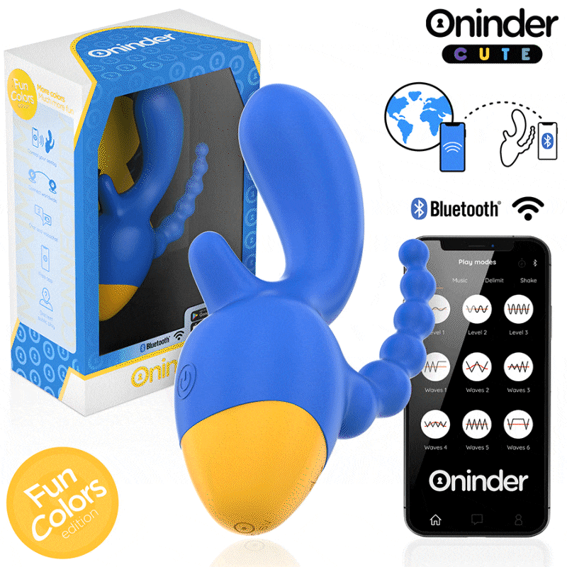 ONINDER CUTE - LOVE 3 SOME TRIPLO VIBRATORE - APP GRATUITA IN TUTTO IL MONDO