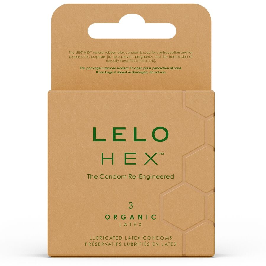LELO - PRESERVATIVI ORGANICI HEX CONFEZIONE DA 3 UNITÀ