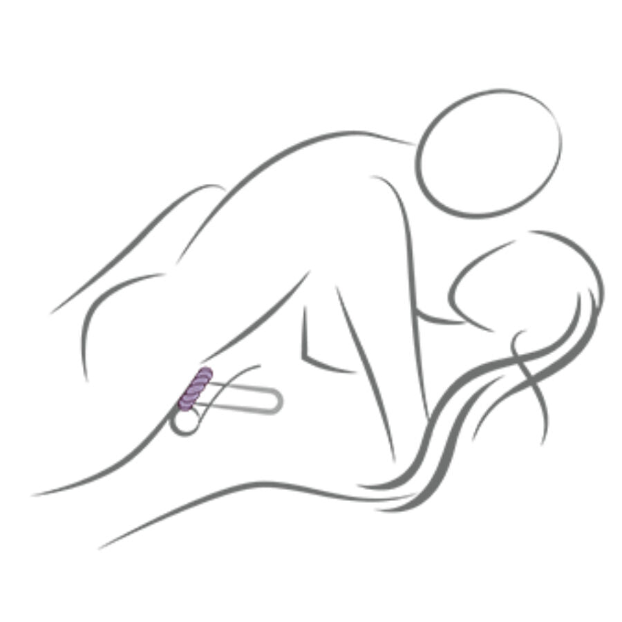 ROCKS-OFF - ANELLO MASTURBATORE TWIST IN SILICONE NERO