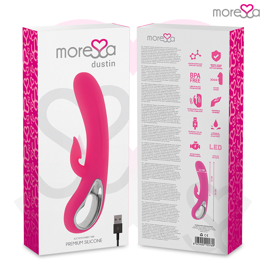 MORESSA - DUSTIN ASPIRAZIONE CLITORIDEA E VIBRAZIONE POTENTE SILICONE PREMIUM RICARICABILE