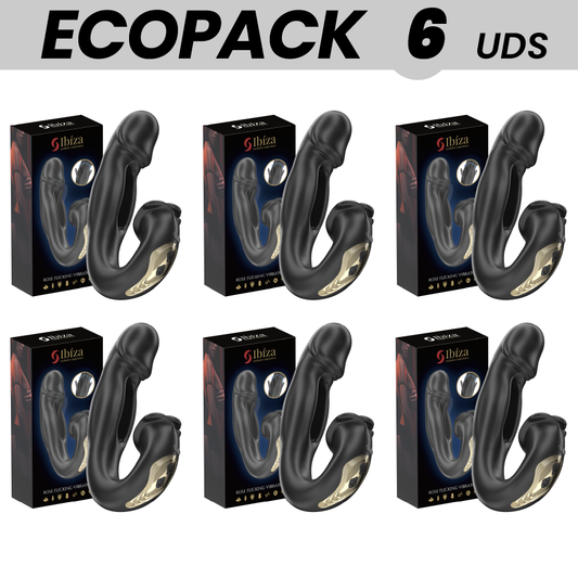 ECOPACKS 6 UNITÀ - VIBRATORE IBIZA ROSE EFFETTO FLICKING E STIMOLATORE CLITORIDEO