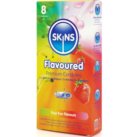 SKINS - PRESERVATIVI MULTIGUSTO PREMIUM CONFEZIONE DA 8