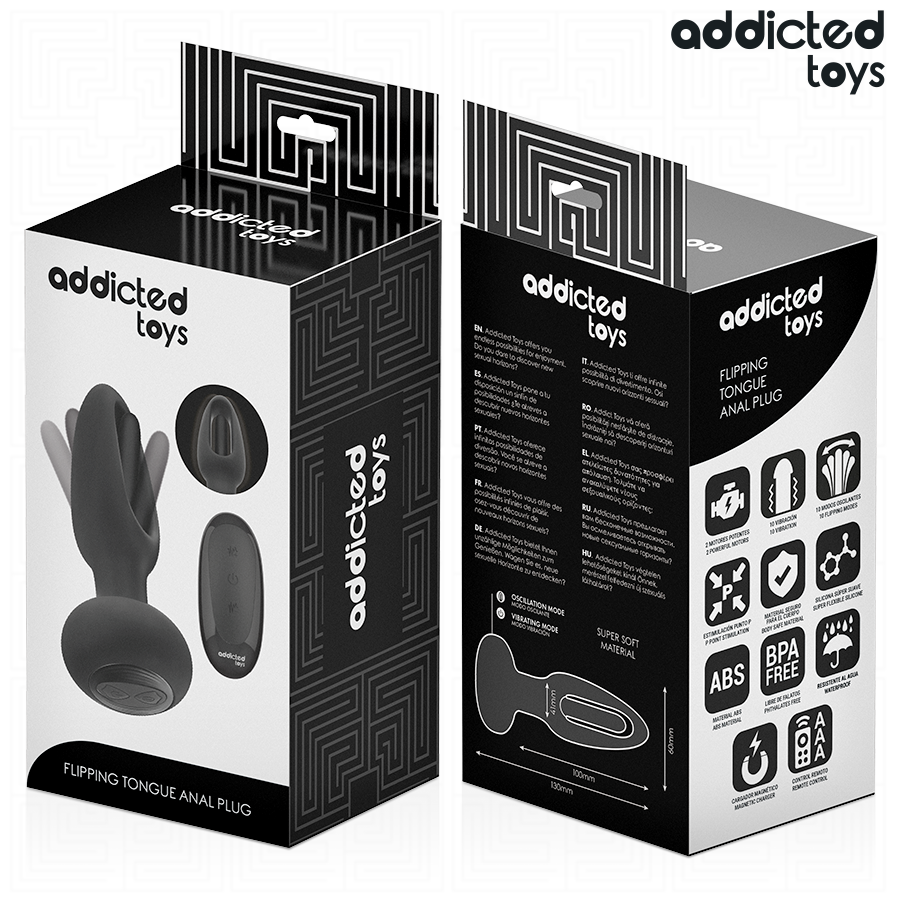 ADDICTED TOYS - PLUG ANALE CON LINGUA VIBRANTE E TELECOMANDO