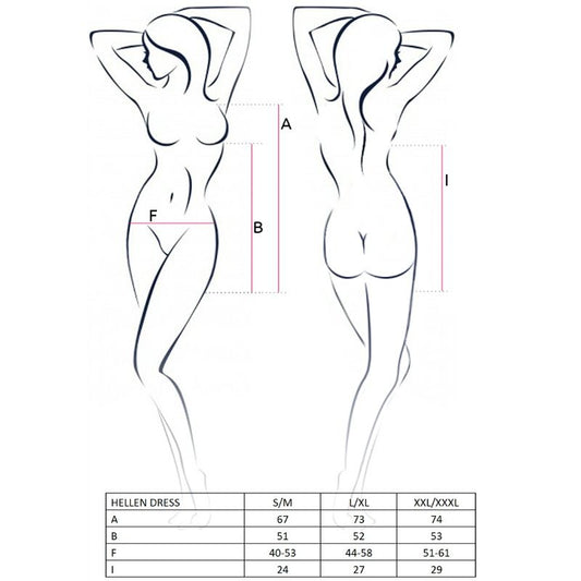 PASSION - DONNA ABITO HELLEN E PERIZOMA TAGLIA S/M