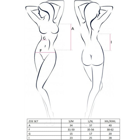 PASSION - SET DONNA ZOE TAGLIA S/M