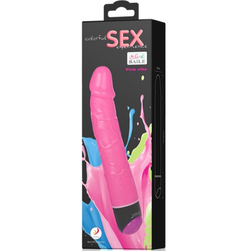 BAILE - VIBRATORE SEX REALISTICO COLORATO ROSA 23 CM
