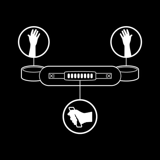 FETISH SUBMISSIVE - MANETTE CON FODERA IN NOPRENE E MANIGLIA